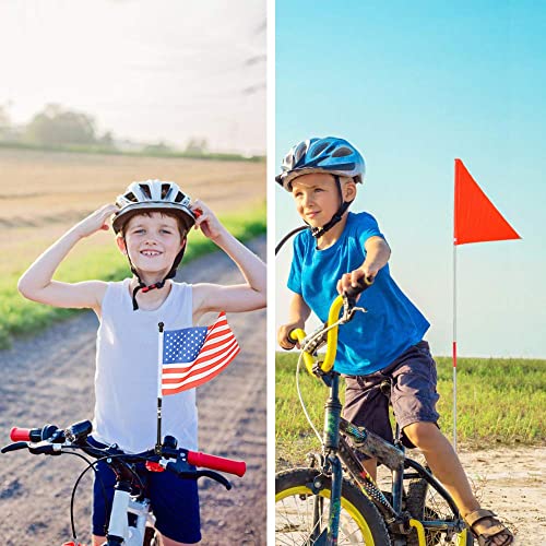 6 Foot Heavy Duty Fiberglass Bike Flag Pole with Tear-Resistant Polyester Flag G1719