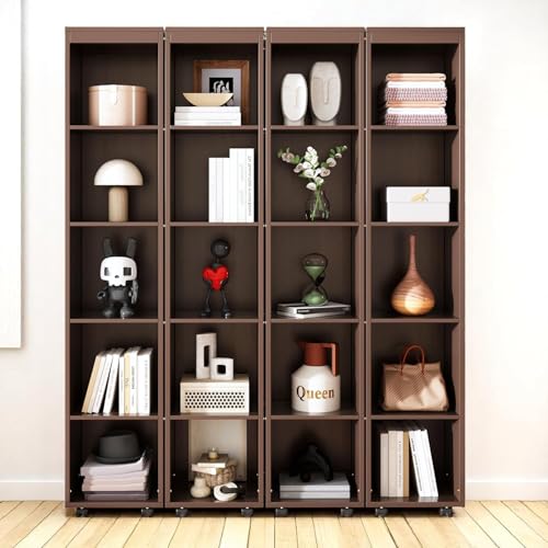 Wood White Queen Murphy Bed with Storage Shelves L259