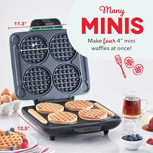 Aqua 4 Inch Non-stick Mini Waffle Maker W691815