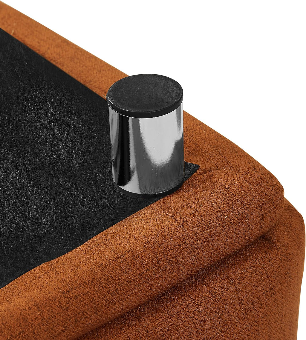 Rust Red Cotton Linen Accent Chair Z37463