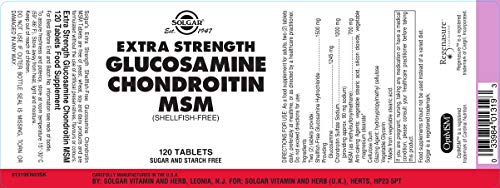 Triple Strength Glucosamine Chondroitin MSM, 120 Tablets I5033