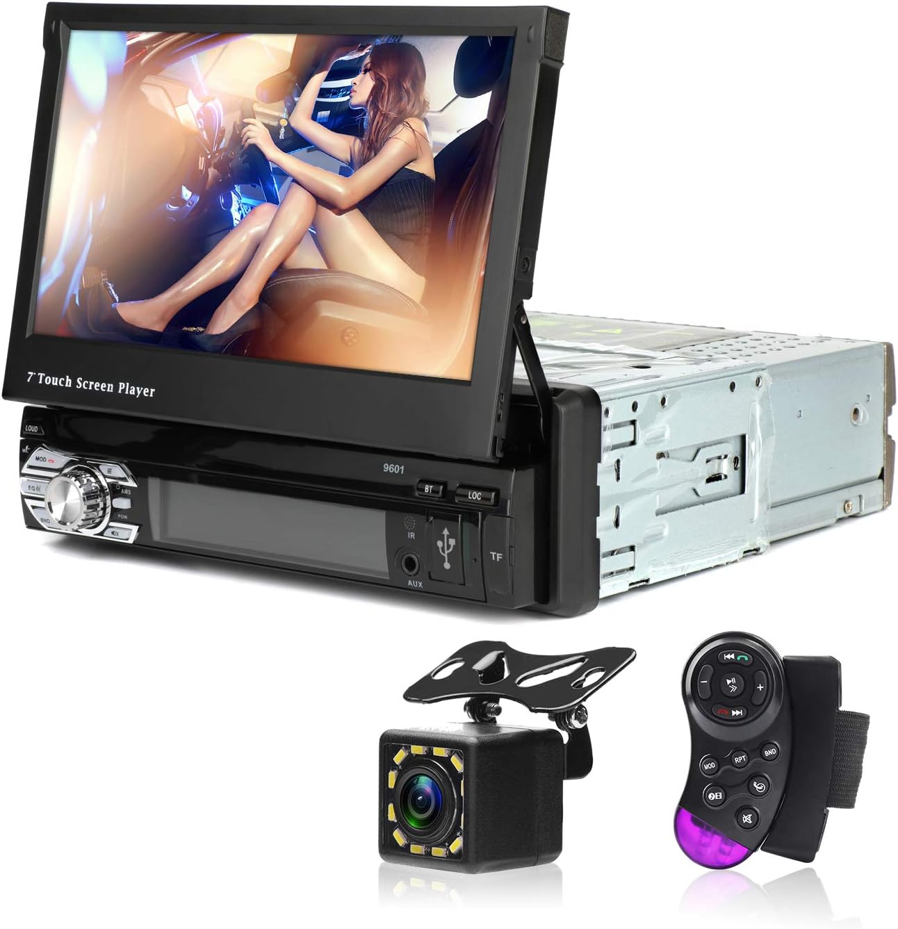 Single Din 7 Inch Touch Screen Car Stereo with Bluetooth R129