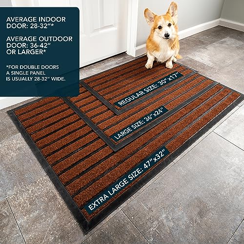 Extra Durable Door Mat (30" x 17", Bright Brown) H3271