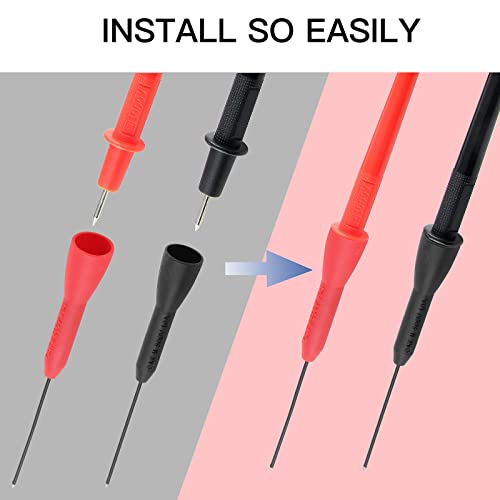 4 Pcs 600V/10A Non-Destructive Multimeter Test Probe Pins with 2mm Connector 4mm Banana Plug D16108
