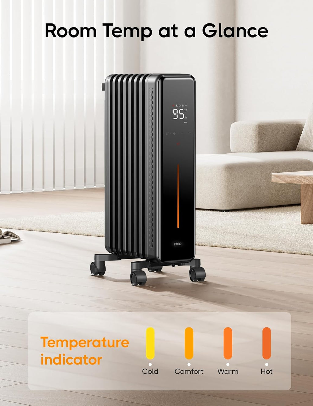 1500W Oil Filled Radiator Heater with Remote Control W697
