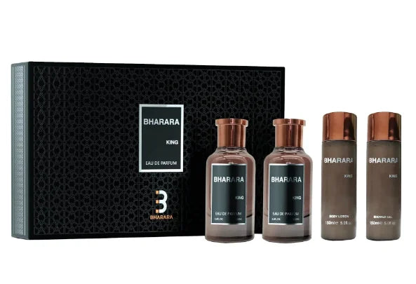 4 Pcs Set: 3.4 Eau De Parfum Spray + 5 Oz Body Lotion + 3.4 After Shave + 5 Oz Shower Gel G58524