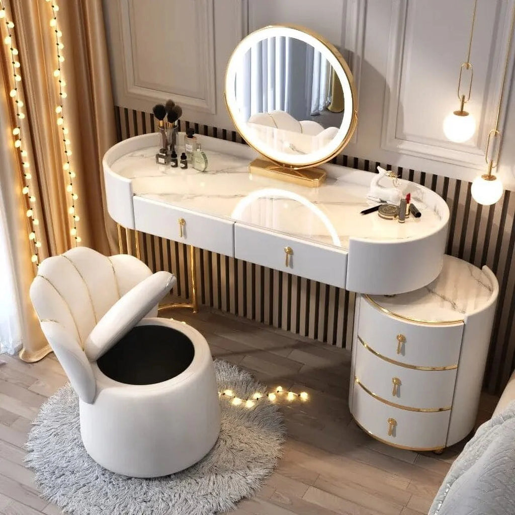 White Dressing Table with Drawer J66011