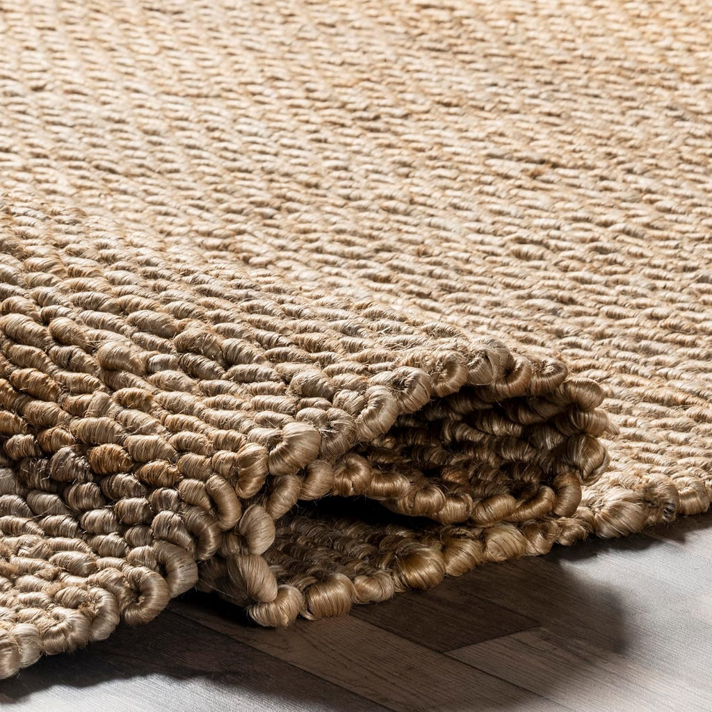 Natural Hand Woven Jute Area Rug, 5x8 O627383