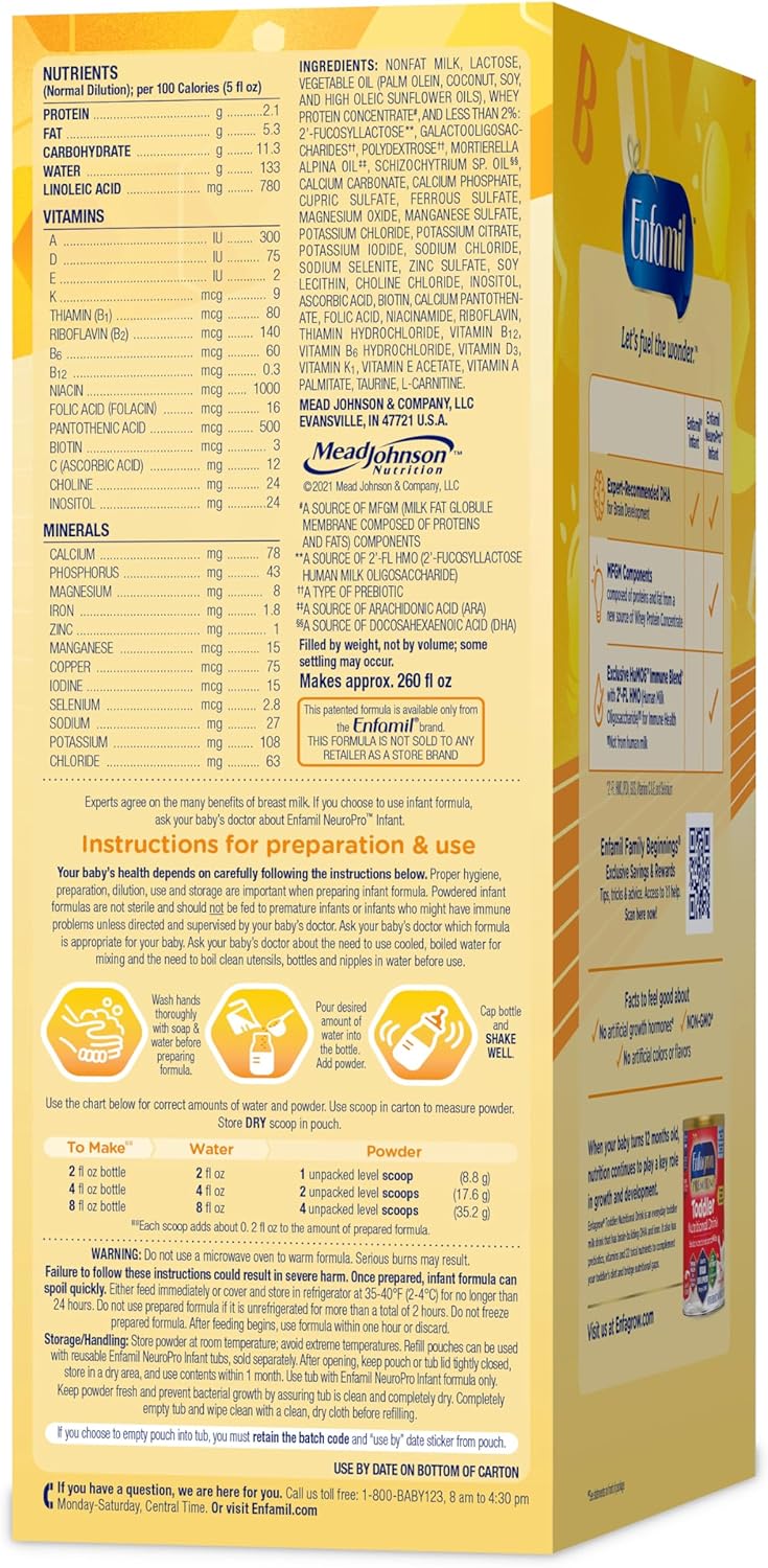 Baby Formula, Non-GMO, 36.4 Oz Refill Box + 8 Fl Oz Liquid (24 Count) K4596