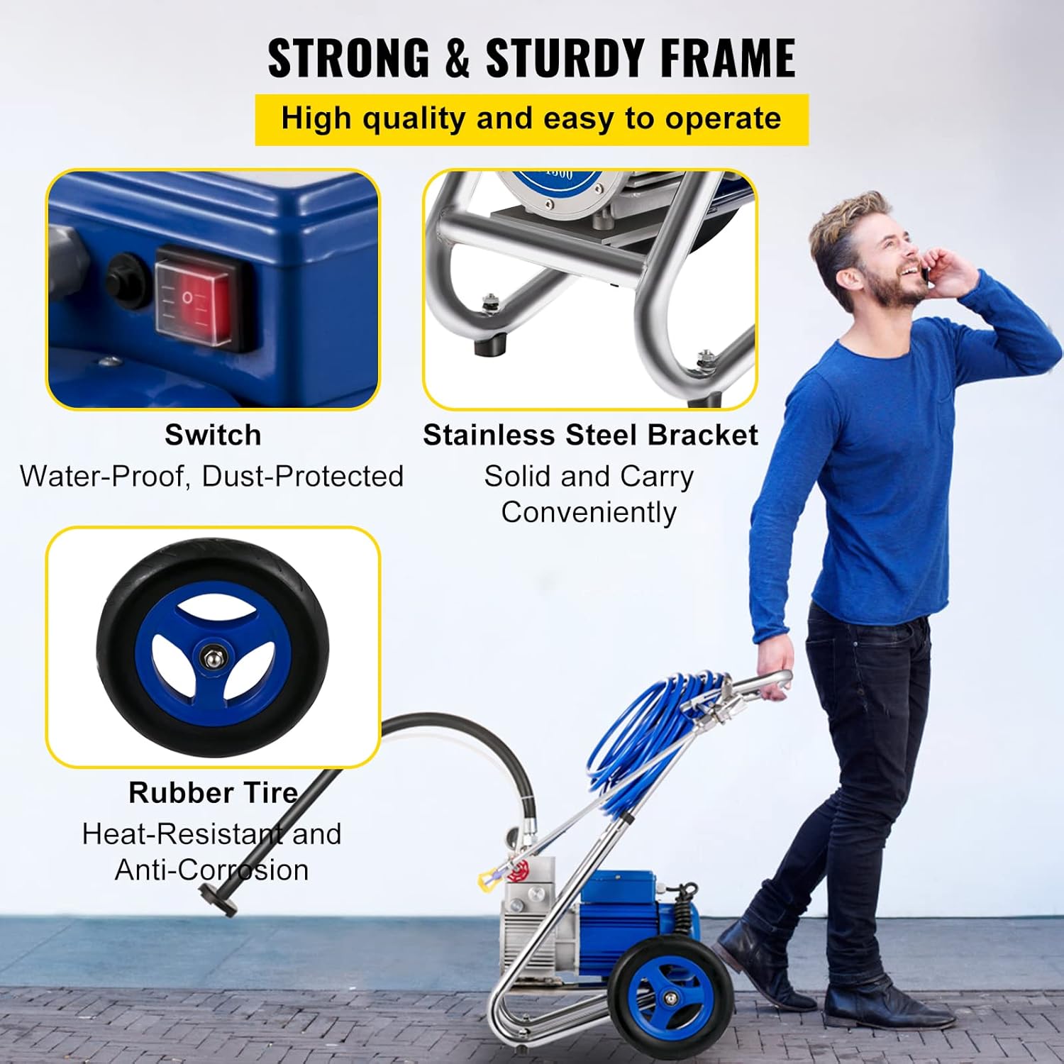 1500W Airless Paint Sprayer with 50FT Hose Y765257