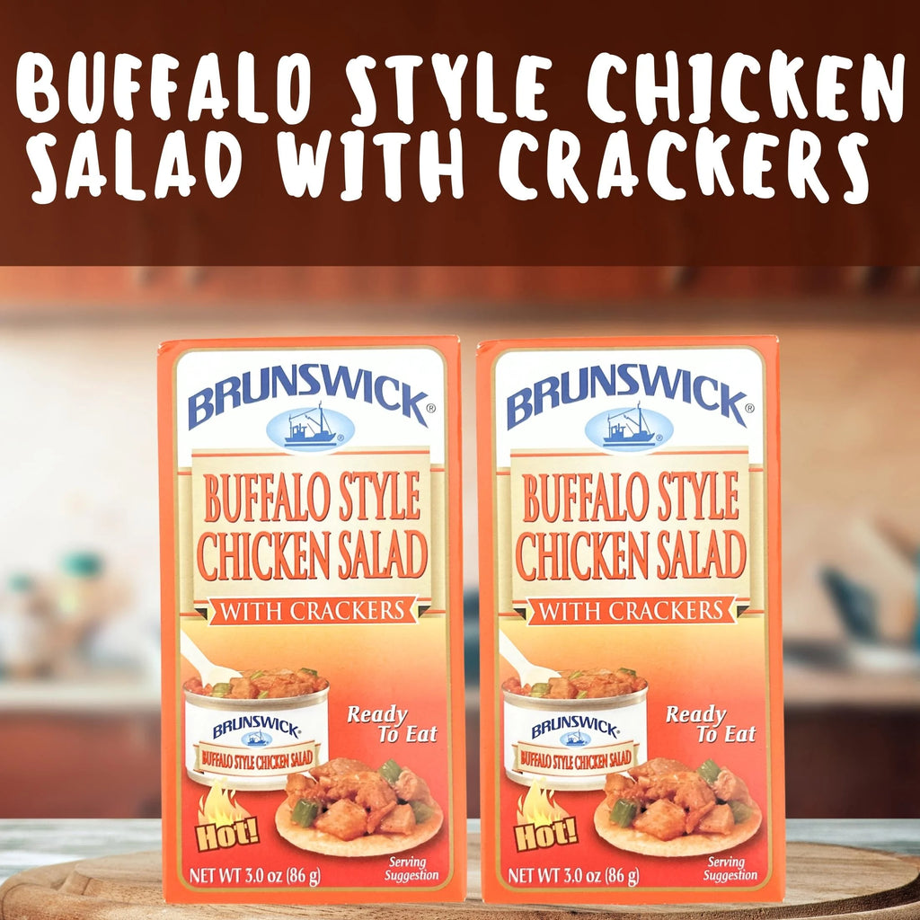 12 Pack Canned Chicken Salad with Crackers 3.0 oz Plastic Spreader Spoon Included D766
