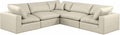 Cream Vegan Leather Modular Sectional T566457