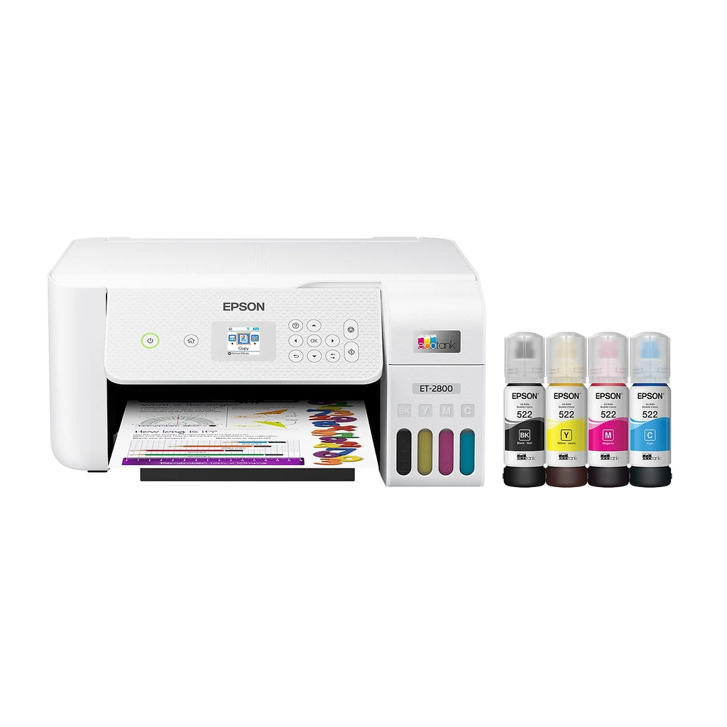 White Wireless All-in-One Supertank Printer with Scan and Copy B3749