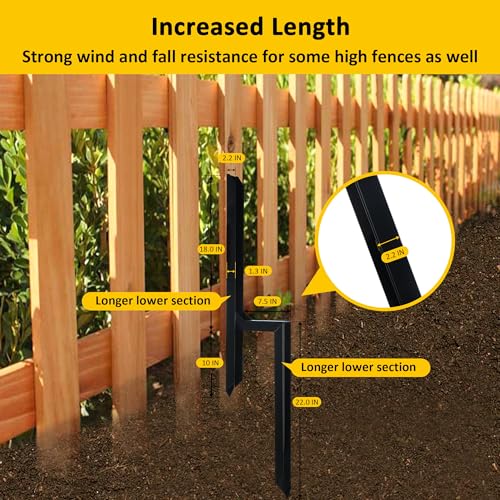 40 Inch Heavy Duty Steel Fence Post Repair Stakes, 2 Pack R694840