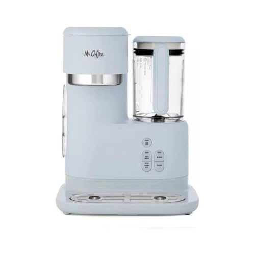 Gray 3-in-1 Single-Serve Coffee Maker & Blender with Reusable Filter, 2 Tumblers, Lids and Straws X2564
