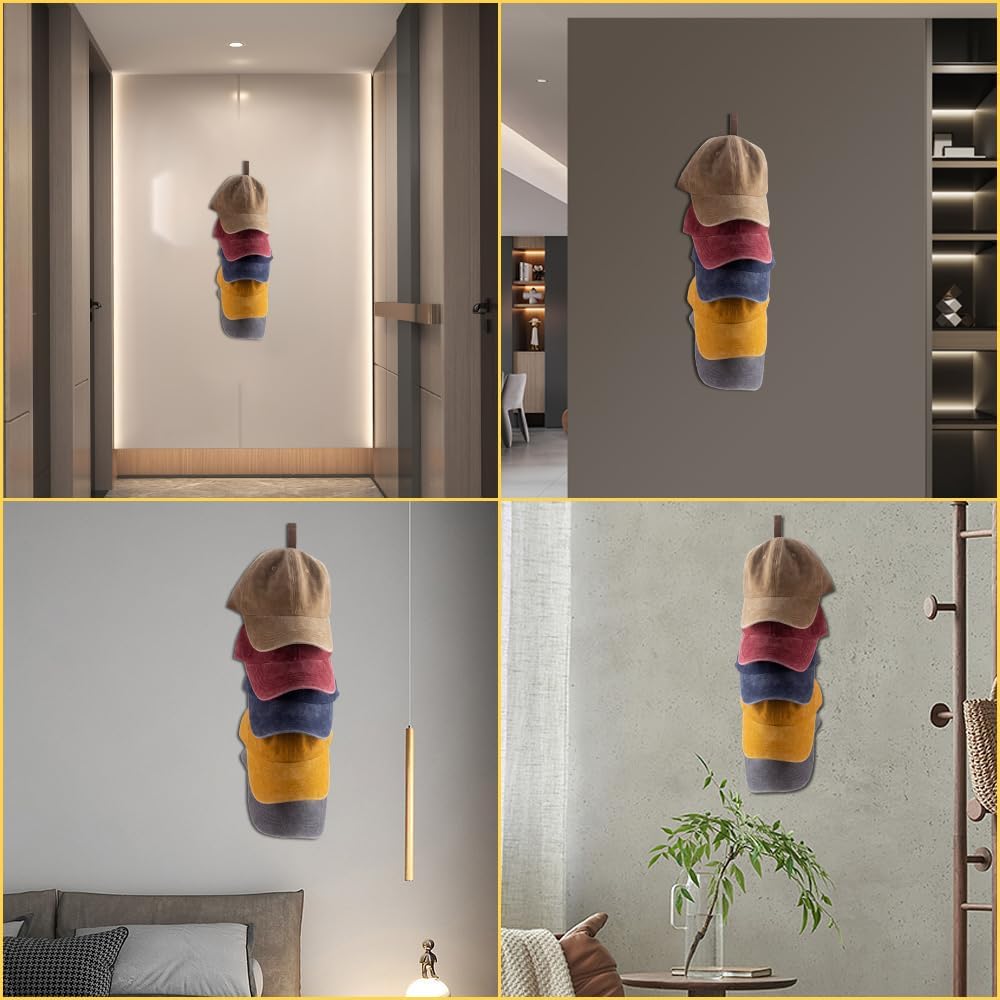 3 Pcs Wall Mounted Wooden Hat Rack I64492