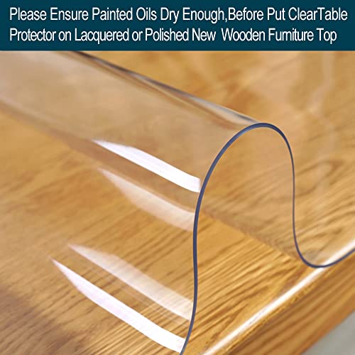 Clear PVC Table Cover Protector 28 inch F60780