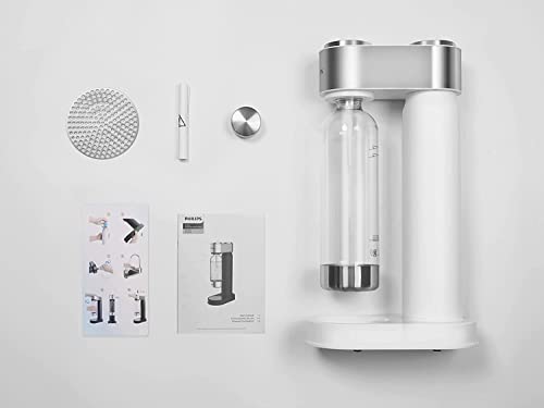 White Stainless Sparkling Water Maker Soda Maker Machine with BPA free PET 1L Carbonating Bottle M951