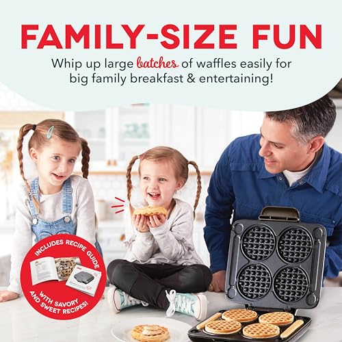 Aqua 4 Inch Non-stick Mini Waffle Maker W691815