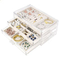 Grey Acrylic Jewelry Organizer with 5 Drawers J394998