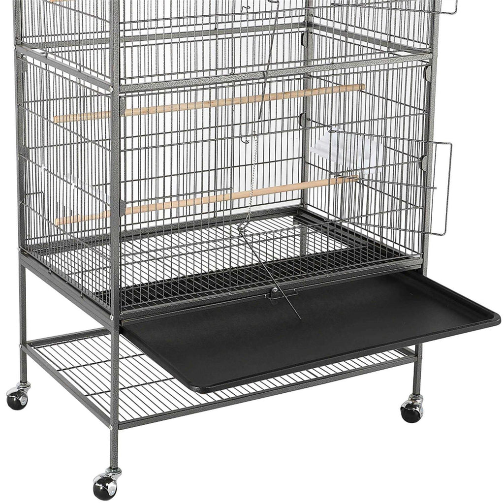 Black Large Bird Cage with Storage Shelf T797