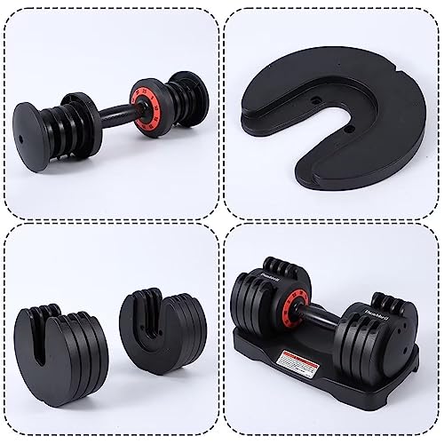Adjustable 25LB 55LB 5 in 1 Dumbbell Set with Anti-Slip Handle W668