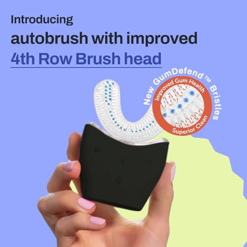 U Shaped Electric Toothbrush with 360° Nylon Bristles, 3 Cleaning Modes, Rechargeable, Waterproof, Black G399