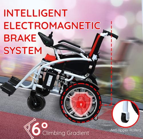 Foldable Power Wheelchair with Dual Motor (Red) B737949