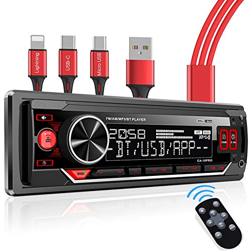 Single Din Bluetooth Car Stereo with Dual USB SD AUX FM AM Radio Receiver E99200