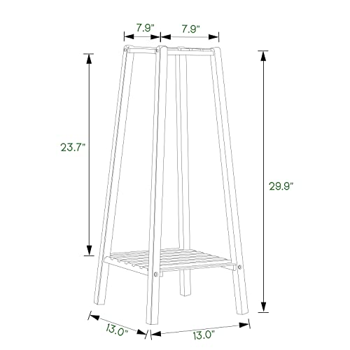 Brown Bamboo 4 Shelves Plant Stand X863805