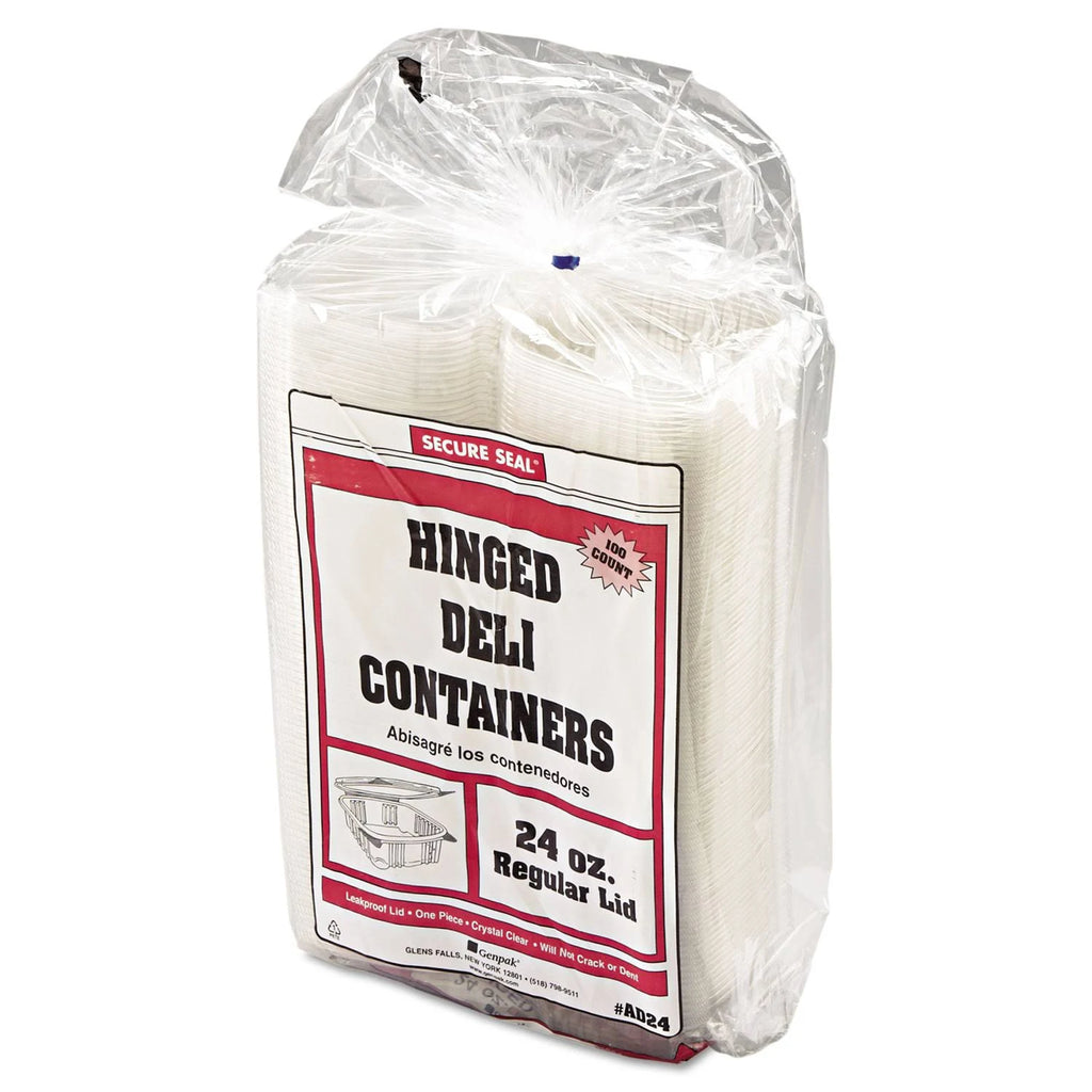 24 oz Clear Hinged Deli Container Y1258
