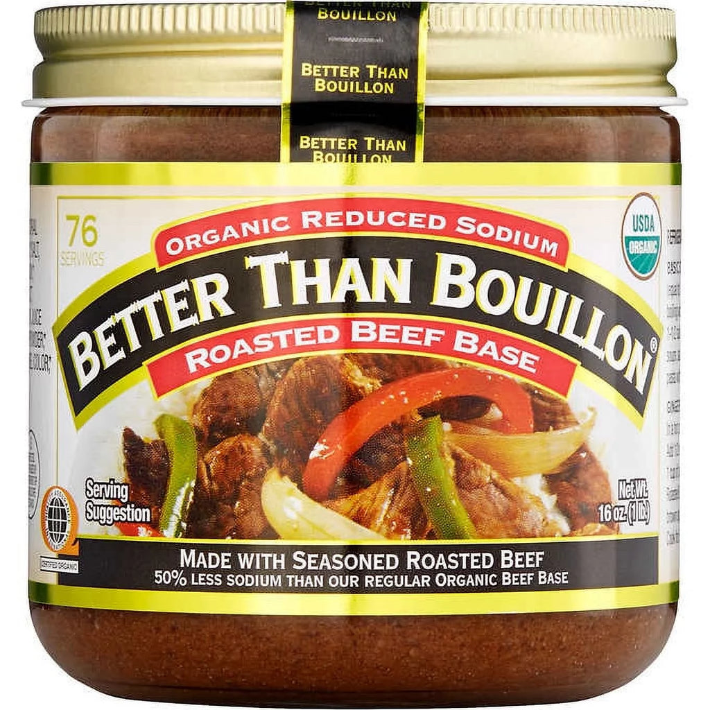 Organic Reduced Sodium Roasted Beef Base, 16 oz Y865953