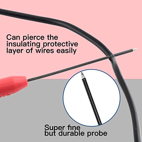 4 Pcs 600V/10A Non-Destructive Multimeter Test Probe Pins with 2mm Connector 4mm Banana Plug D16108