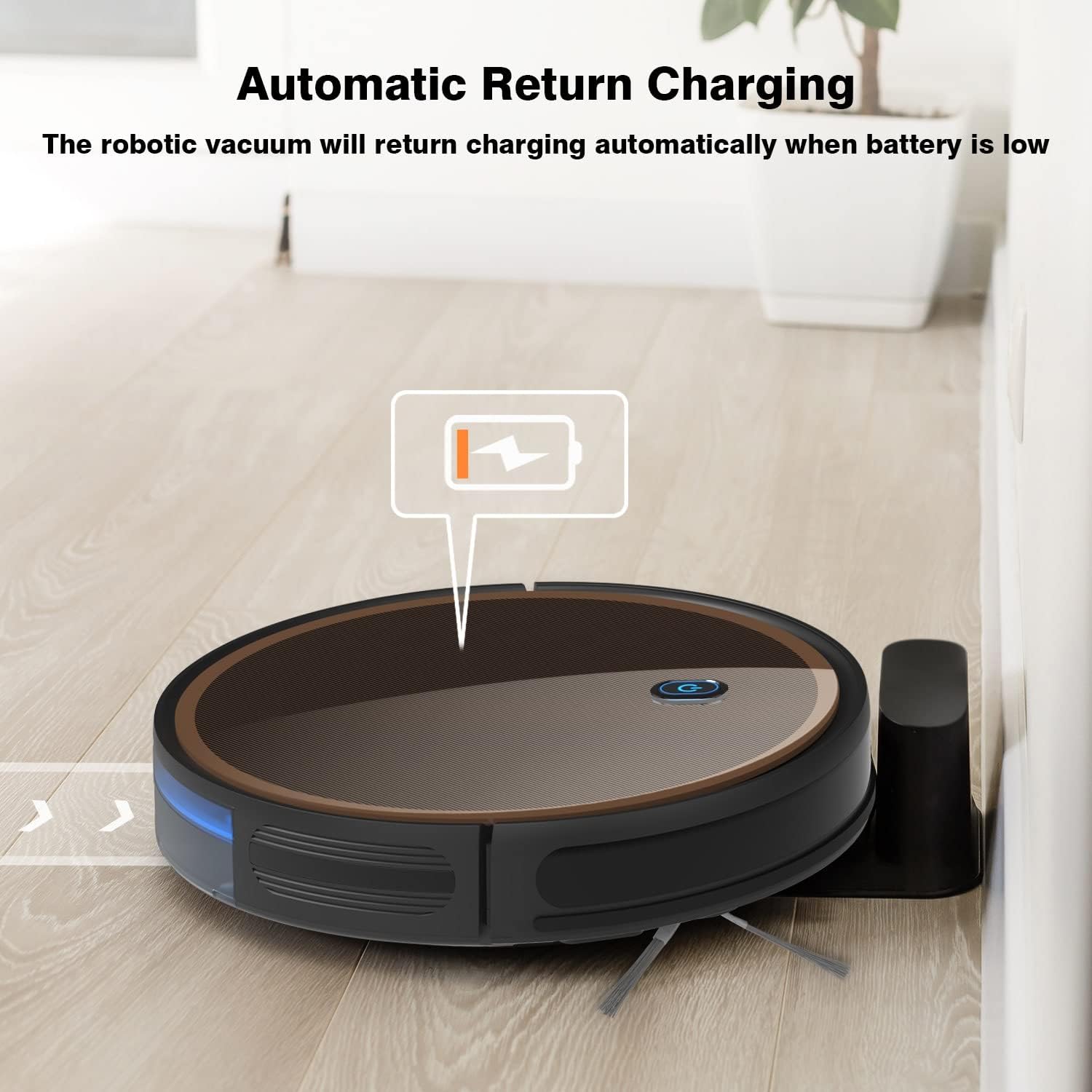 2000pa Suction Robotic Vacuum Cleaner with Boundary Strips K626213