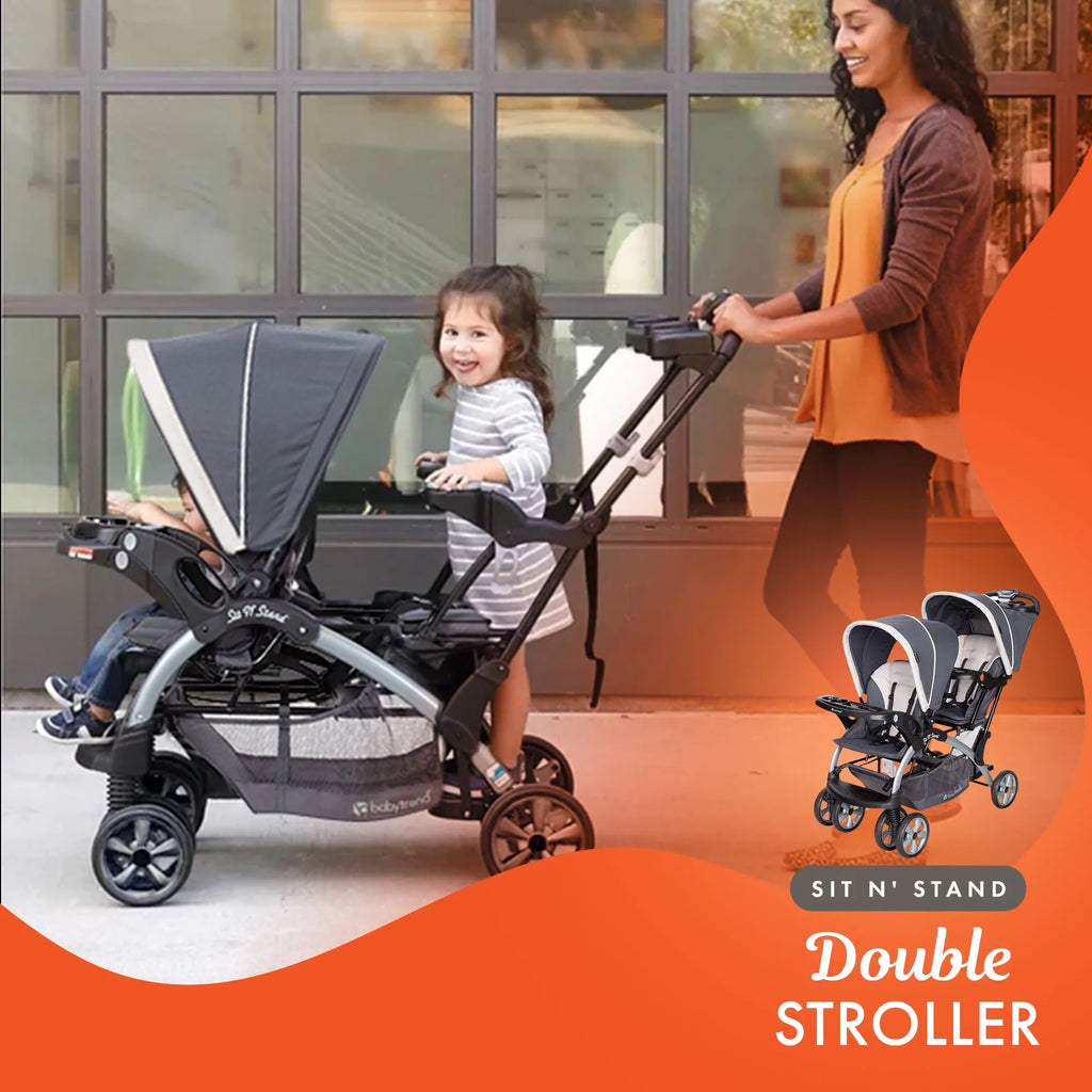 Double Stroller with Single Car Seat N9119
