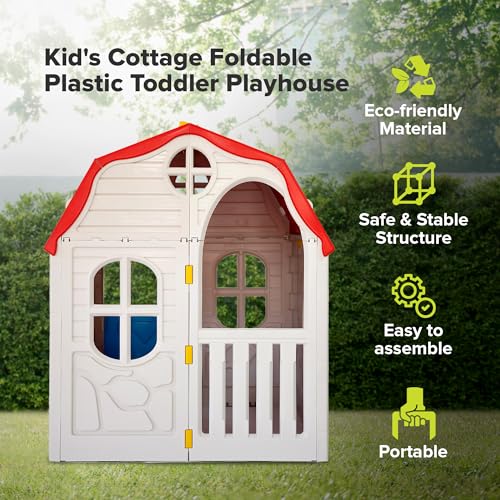 White Plastic Toddler Outdoor Playhouse J209343