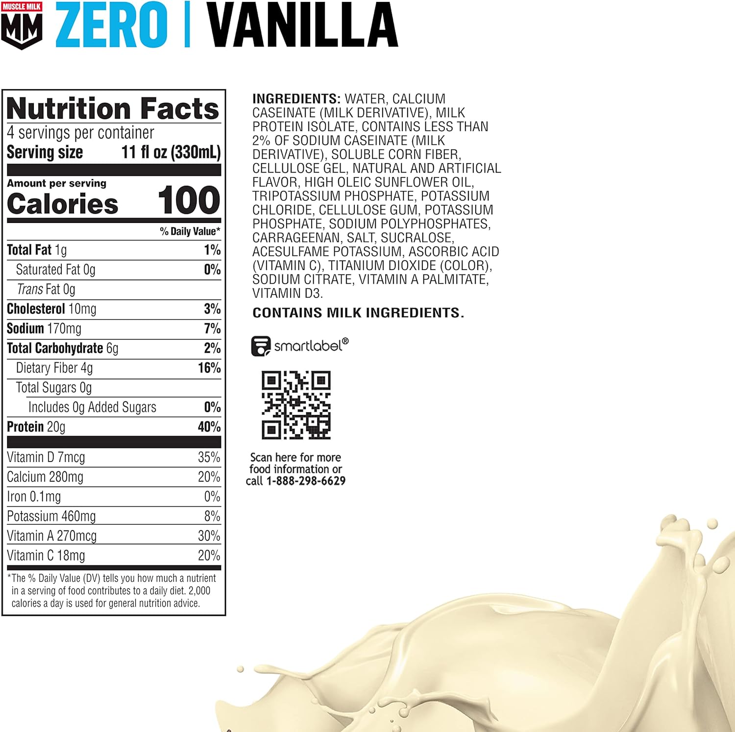 Vanilla Crème Protein Shake, 11 Fl Oz Carton, 12 Pack U31256