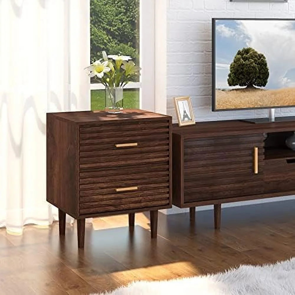 2 Drawer Solid Wood Nightstand S9166