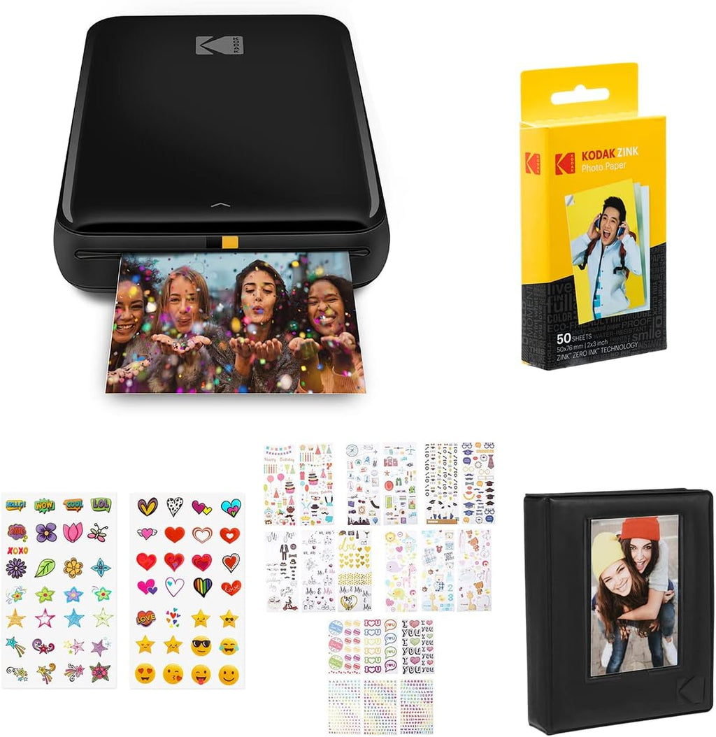 Wireless Mobile Photo Mini Printer (White) Pack of 2 Q39555