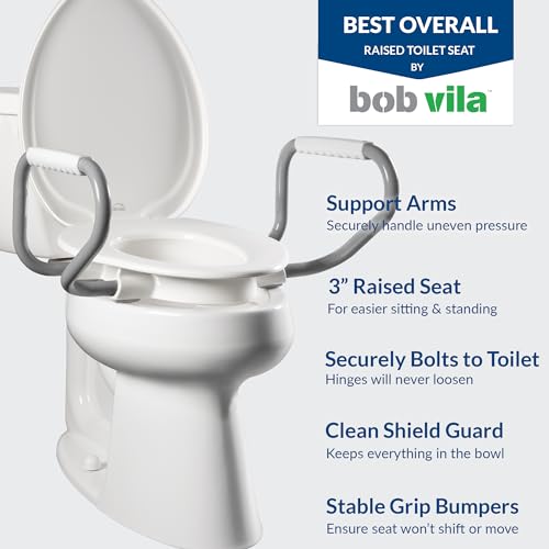 Raised Toilet Seat with Handles R4038