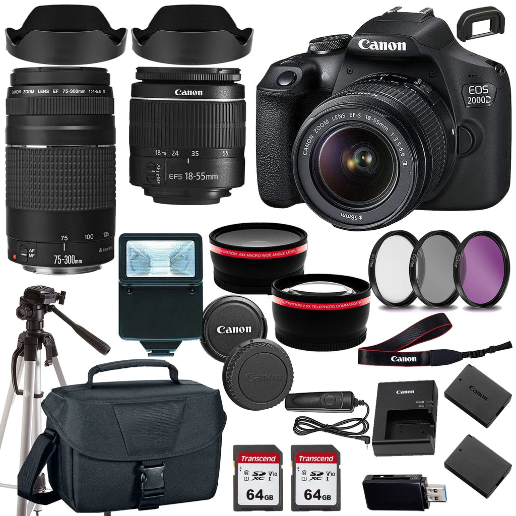 DSLR Camera with 18-55mm Zoom Lens and 75-300mm Lens C252