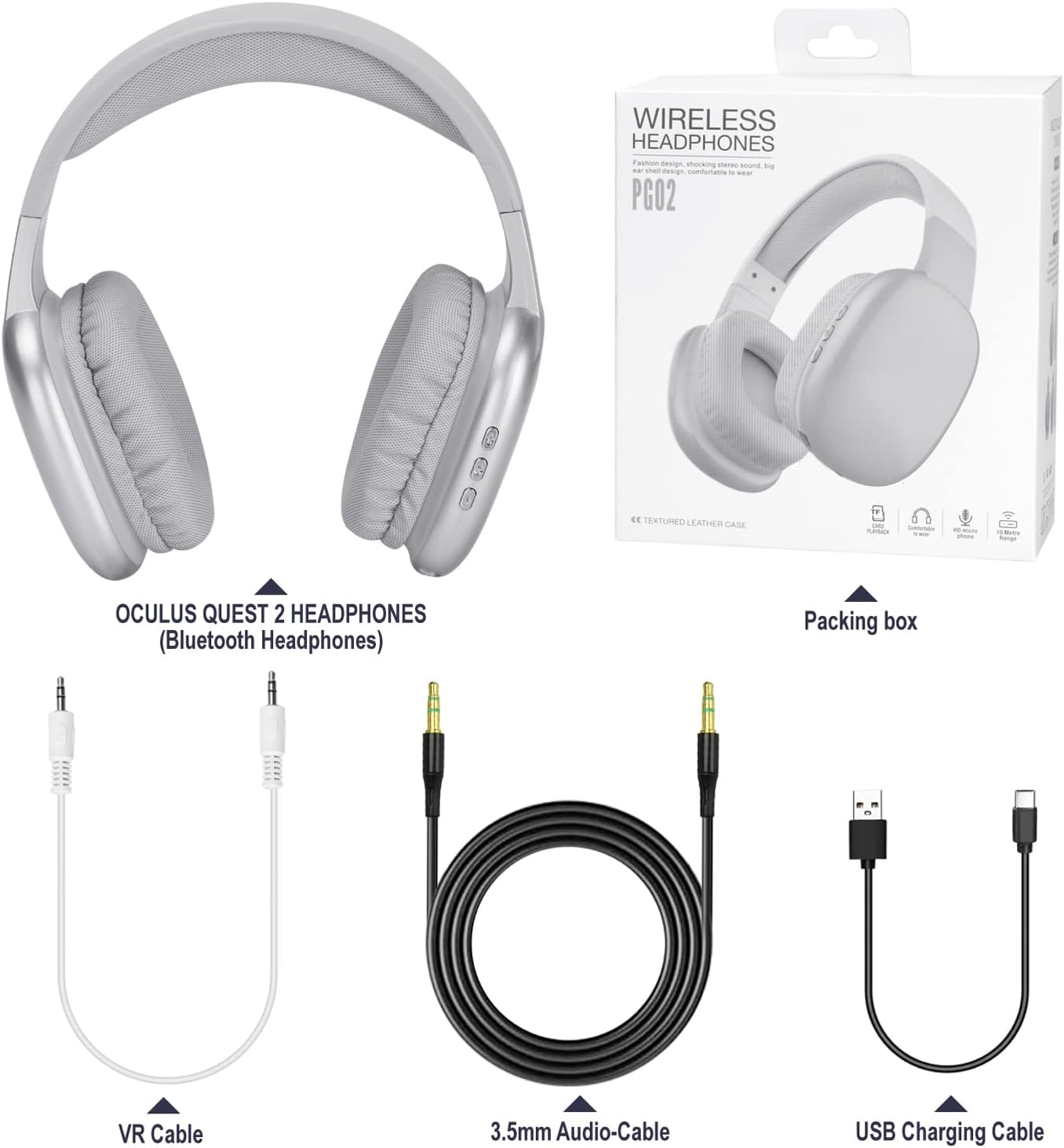 VR Headphones with Custom Length Cable V252986