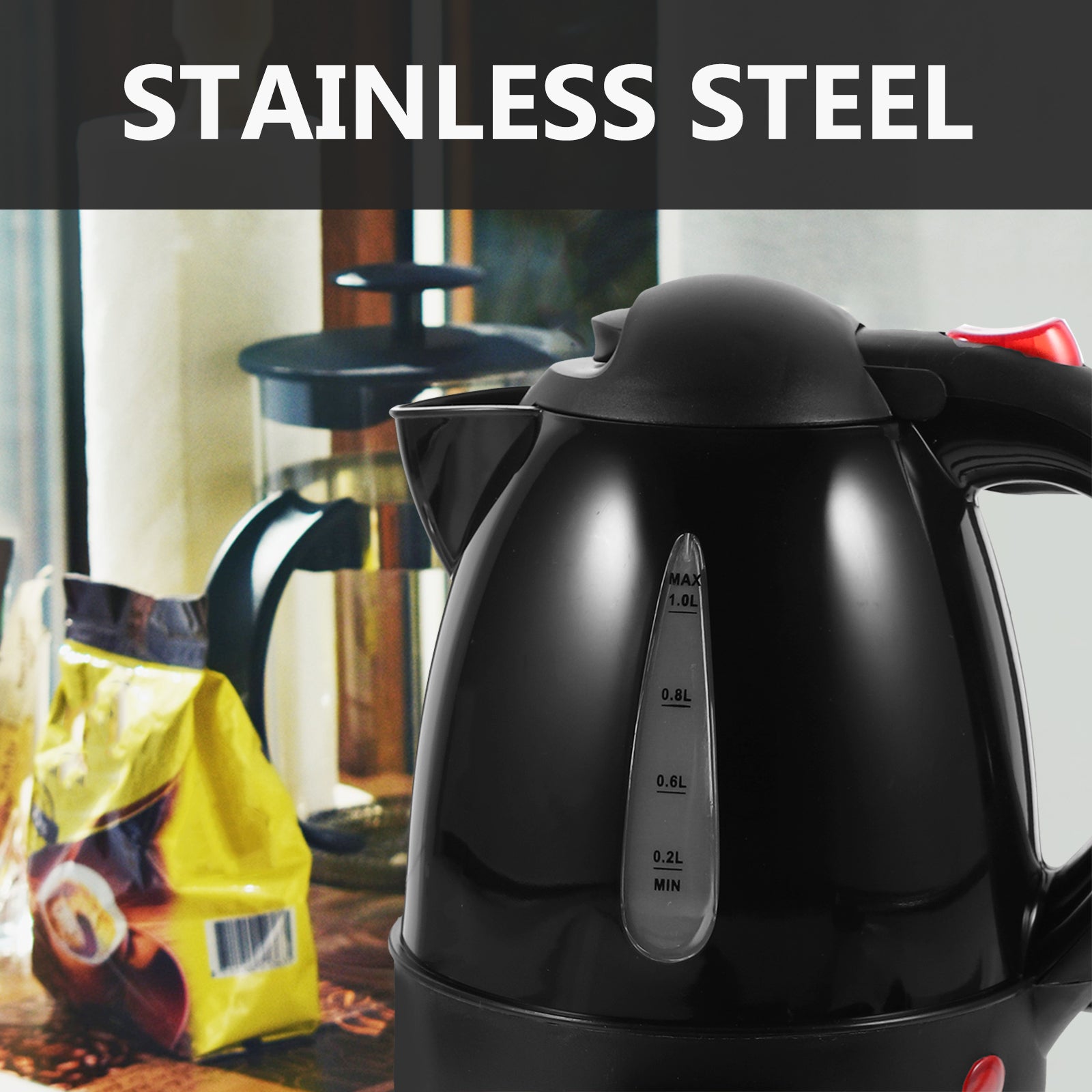 Car Hot Water Kettle Automatic Power-off Food Grade Electric Tea Boiler G1276