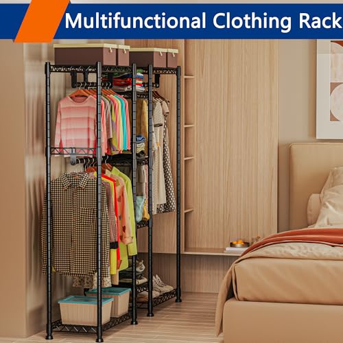 Silver Metal Heavy Duty Wire Garment Rack S34029
