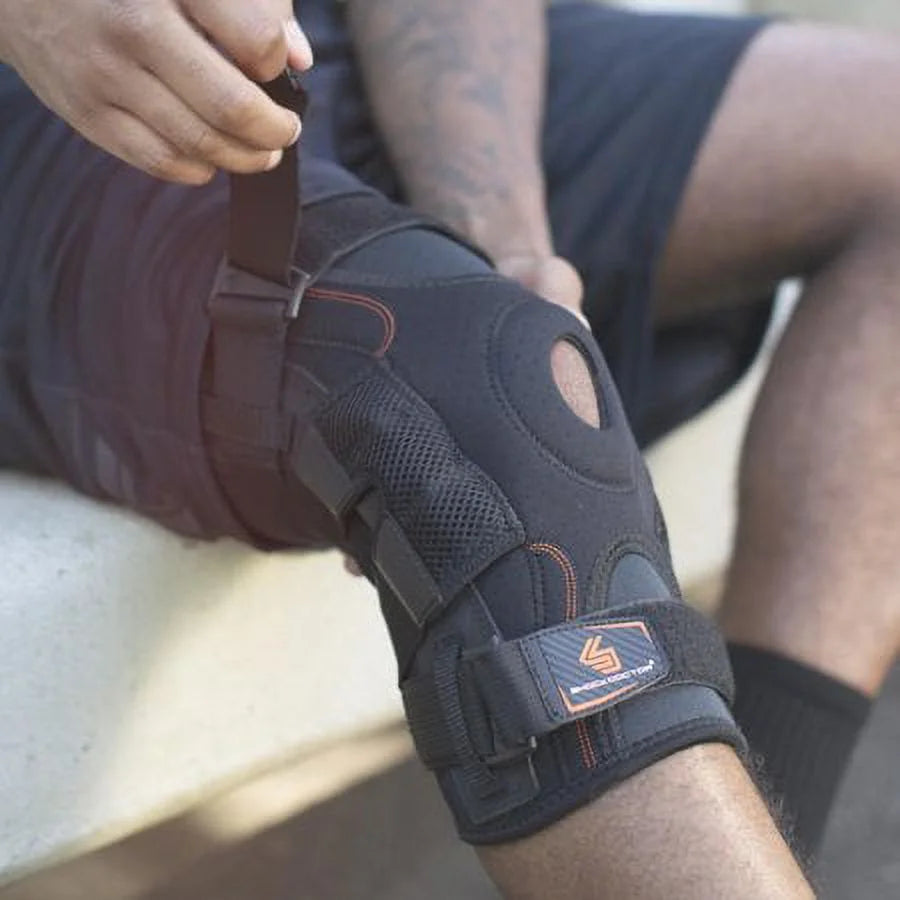 Black Knee Support with Bilateral Hinges N342863