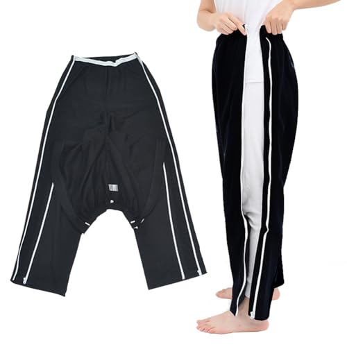 Unisex Side Zipper Patient Pants, Soft Cotton X7891