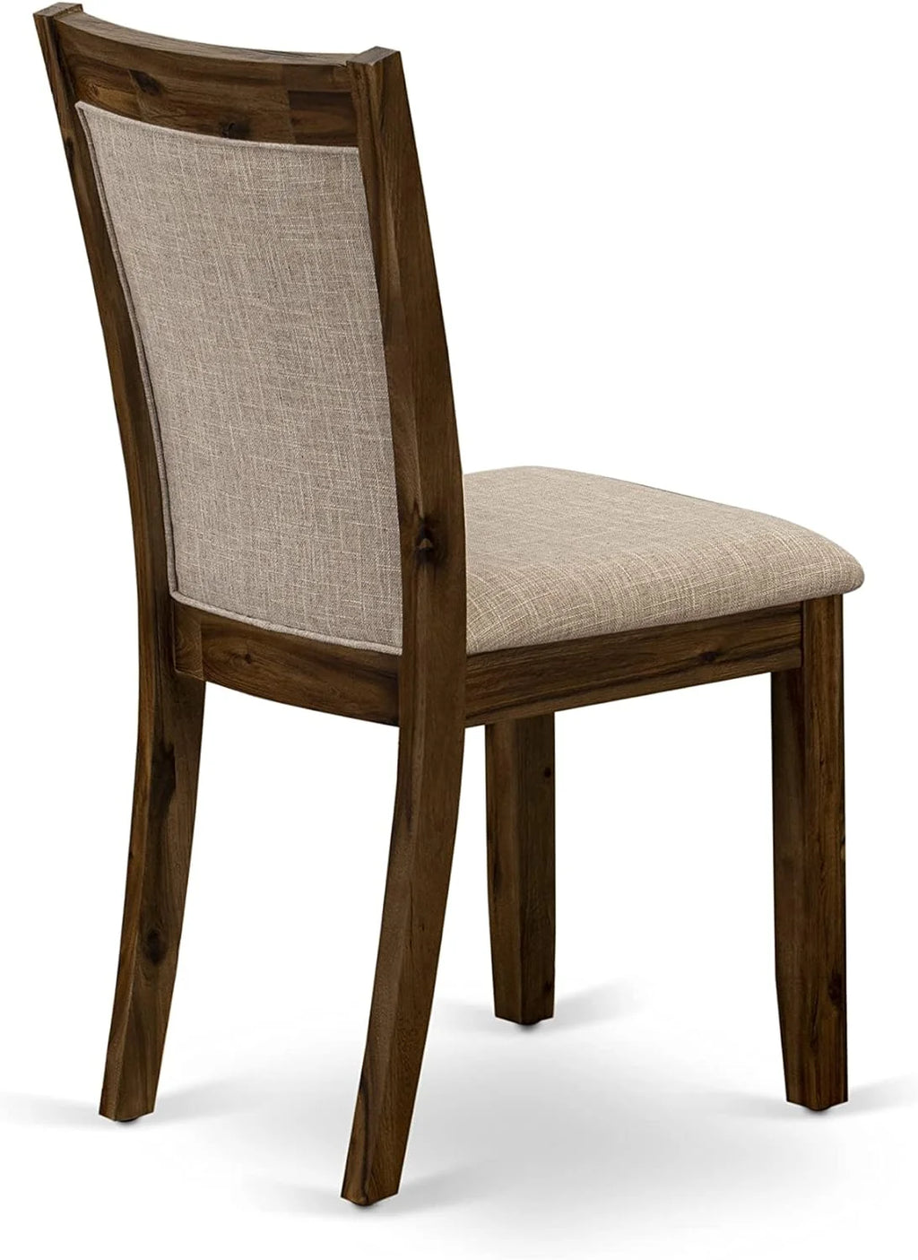3 Piece Dinette Set with Round Table with Dropleaf and 2 Light Tan Linen Fabric Parsons Dining Chairs P438