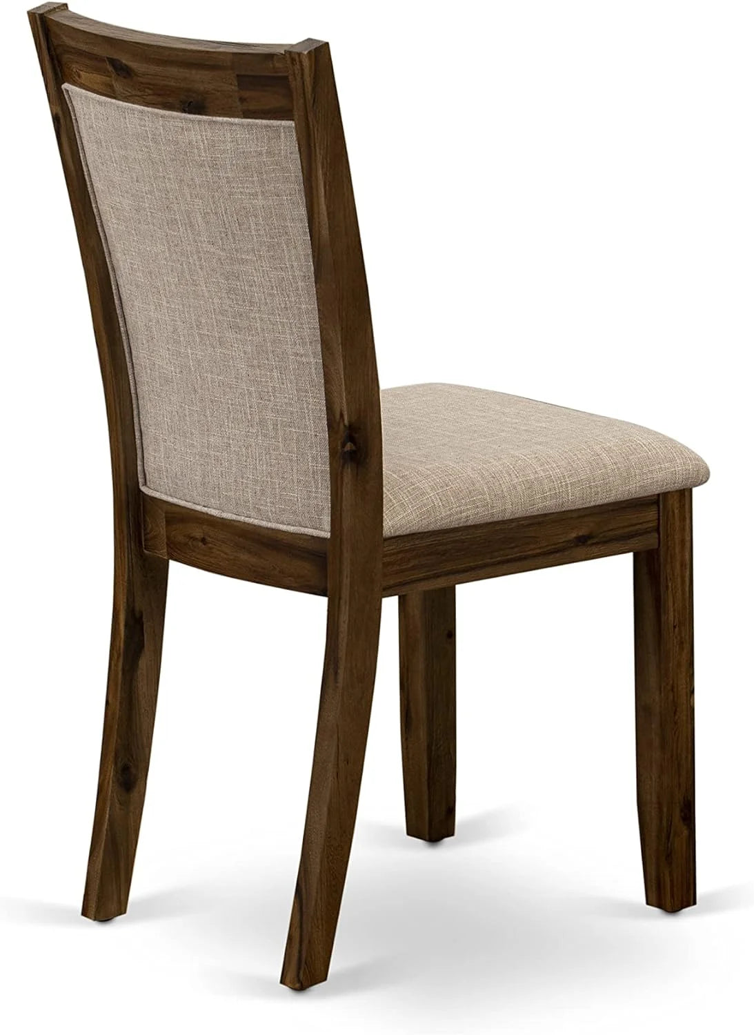 3 Piece Dinette Set with Round Table with Dropleaf and 2 Light Tan Linen Fabric Parsons Dining Chairs P438