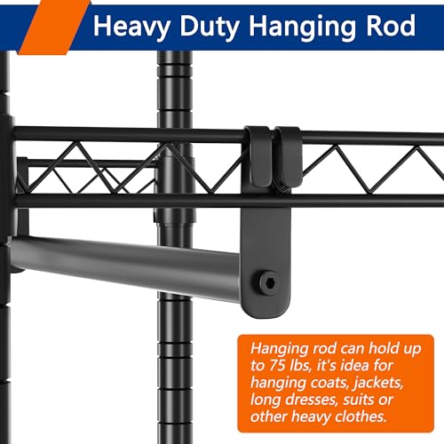 Silver Metal Heavy Duty Wire Garment Rack S34029