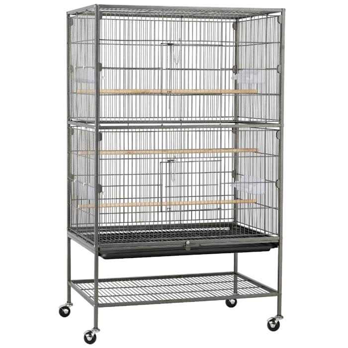 Black Large Bird Cage with Storage Shelf T797